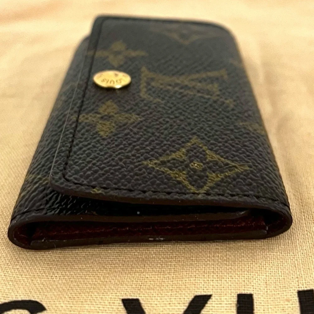 Louis Vuitton Monogram 4-Key Holder Rare 4-Hook Version France 1998